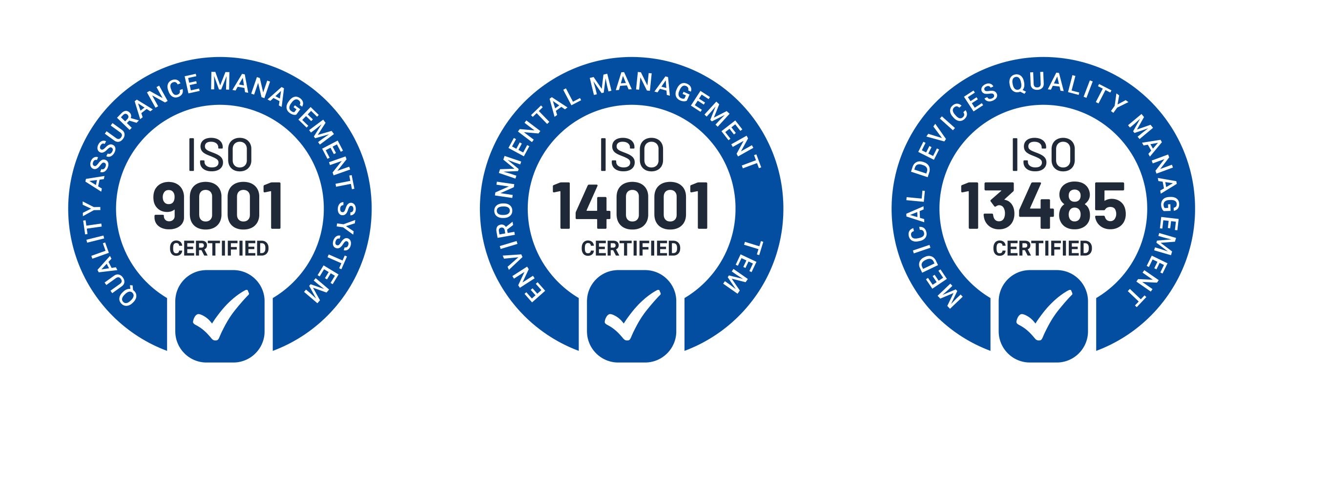 ISO 9001, ISO 14001, ISO 13485