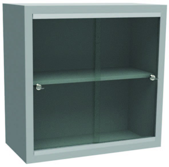 Metall-Hängevitrine mit Glastüren