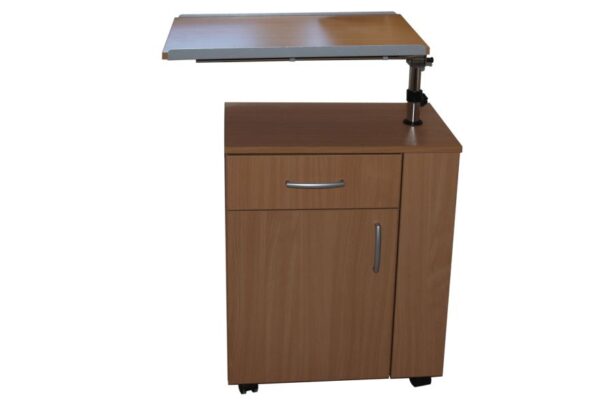 Bedside cabinet with tray for serving