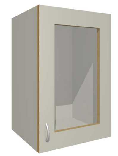 Wall-mounted single-door cabinet with staklom